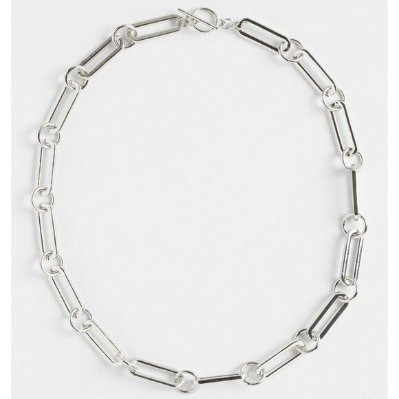 TORRID 22" Silver Link Necklace with Toggle NEW - Picture 2 of 3